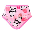 Akuku 2:1 előke és nyálkendő - Panda - Rózsaszín