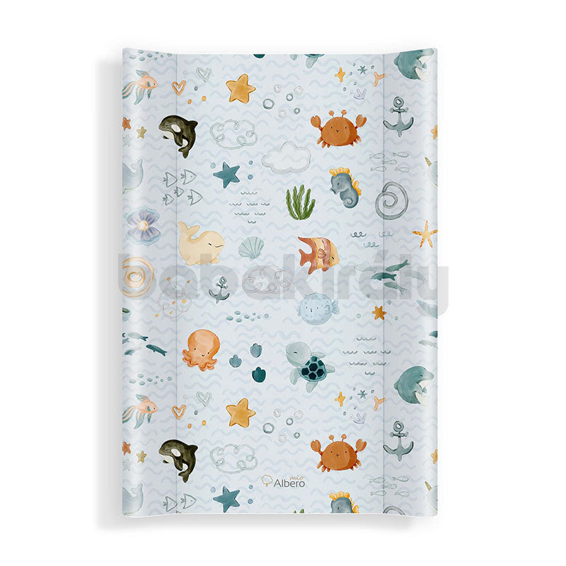 Merev pelenkázó lap (ék peremmel) - Tengeri állatos