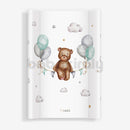 Merev pelenkázó lap (ék peremmel) - Maci és lufik