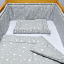 Ágynemű 3 részes - Csillagos - Szürke