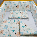 Ágynemű 3 részes - Erdei állatok - Türkiz
