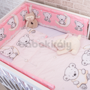 Ágynemű 3 részes - Maci és hold - Rózsaszín