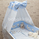 Ágynemű 4 részes - Maci és hold - Kék