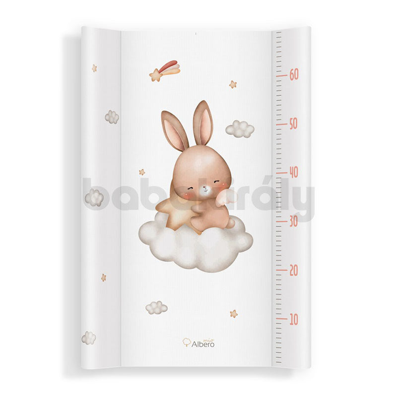 Merev pelenkázó lap (ék peremmel) - Nyuszi és csillag