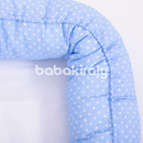 Babafészek XL - Kék és fehér pöttyös