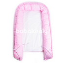 Babafészek XL - Rózsaszín és fehér pöttyös