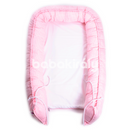 Babafészek XL - Rózsaszín és pink tűpöttyös