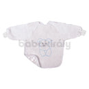 Belebújós, ujjas előke - Kutya - Fehér