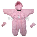 Téli bundazsák/overál - Rózsaszín - Hóember