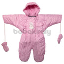 Téli bundazsák/overál - Rózsaszín - Hóember