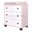 Drewex - Komód (pelenkázó feltéttel) - Zsiráf - Tölgy és fehér