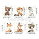 Kapcsoló matrica - Erdei állatok (6 részes)