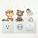 Kapcsoló matrica - Erdei állatok (6 részes)