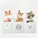 Kapcsoló matrica - Erdei állatok (6 részes)