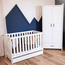 Klups Amelia - Leesésgátlós és ágyneműtartós kiságy - Fehér