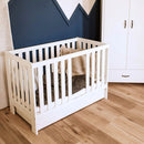 Klups Amelia - Leesésgátlós és ágyneműtartós kiságy - Fehér