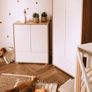 Klups Ida - Kétajtós szekrény - Fehér és bükk