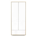 Klups Ida - Kétajtós szekrény - Fehér és bükk