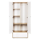 Klups Ida - Kétajtós szekrény - Fehér és bükk