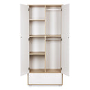 Klups Ida - Kétajtós szekrény - Fehér és bükk