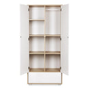 Klups Ida - Kétajtós szekrény - Fehér és bükk