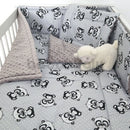Minky prémium szett - Apró pandás - Szürke