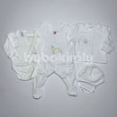 Plüss négyrészes hazahozós szett - Gólyás - Fehér