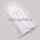 Pólyahuzat - Rózsaszín szalagos madeirás