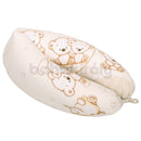 Szoptatós párna huzat (kifli) - Maci és hold - nagy macikkal - Bézs