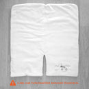 Téli zsáktakaró - Kék és fehér - Macis hímzéssel