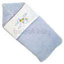 Téli zsáktakaró - Kék és fehér - Gólyás hímzéssel