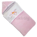 Téli zsáktakaró - Rózsaszín és fehér - Gólyás hímzéssel