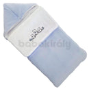 Téli zsáktakaró - Kék és fehér - Macis hímzéssel