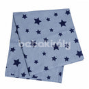 Mintás kifogó (Textil pelenka anyagú fürdőlepedő) - Csillagos - Farmerkék