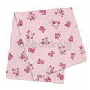 Mintás kifogó (Textil pelenka anyagú fürdőlepedő) - Macis - Rózsaszín