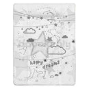 Pelenkázó lap - Csillagos - Szürke