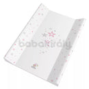 Puha pelenkázó lap (ék peremmel) - Csillagos - Rózsaszín