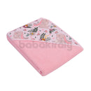 Kapucnis Fürdőlepedő - Boldog nyuszi - Rózsaszín