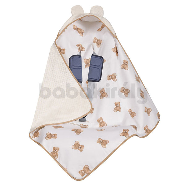 Takaró hordozóba - Macikkal - Bézs