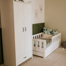 Klups Amelia - Leesésgátlós és ágyneműtartós kiságy - Fehér