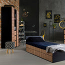 Klups Dalia - Ágyneműtartós ifjúsági ágy - Antracit és tölgy