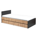 Klups Dalia - Ágyneműtartós ifjúsági ágy - Antracit és tölgy