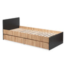 Klups Dalia - Ágyneműtartós ifjúsági ágy - Antracit és tölgy