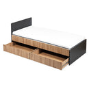 Klups Dalia - Ágyneműtartós ifjúsági ágy - Antracit és tölgy