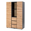 Klups Dalia - Kétajtós szekrény - Antracit és tölgy