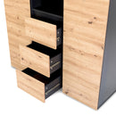 Klups Dalia - Kétajtós szekrény - Antracit és tölgy