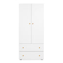 Klups Karolina - Kétajtós szekrény - Fehér és fenyő