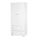 Klups Karolina - Kétajtós szekrény - Fehér és fenyő