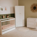 Klups Karolina II. - Kiságy - Fehér és fenyő