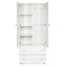 Klups Karolina - Kétajtós szekrény - Fehér és fenyő